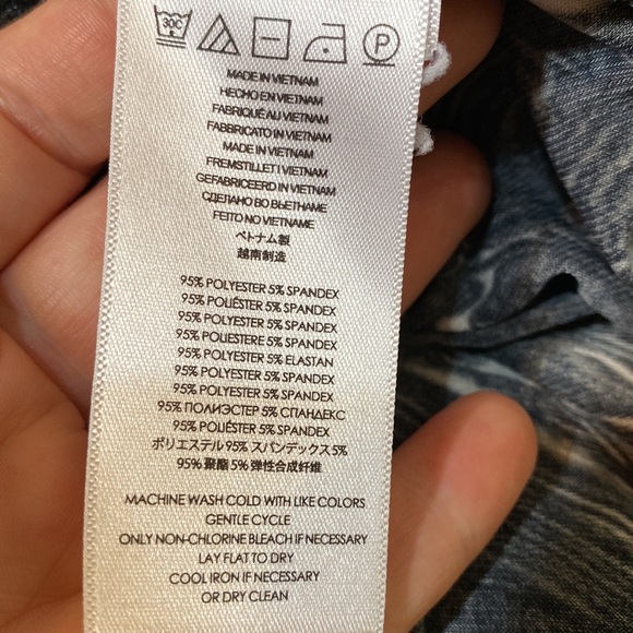 MICHAEL Michael KORS BLACK & WHITE MARBLE BOHEMIAN SKIRT SLIT Size M … - Picture 6 of 9